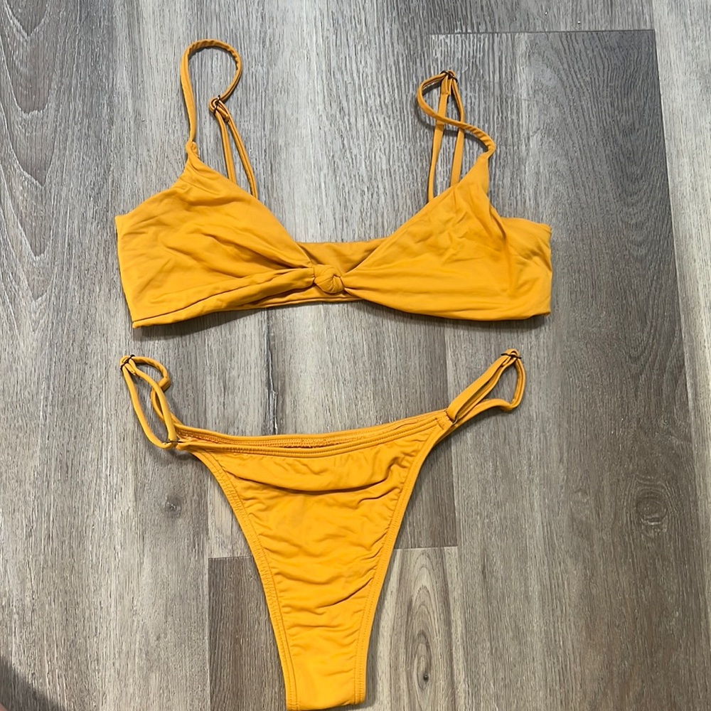Mustard color bikini